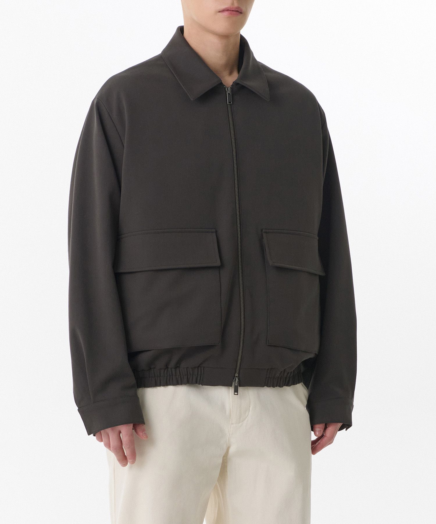 ブルゾン MUSINSA STANDARD Minimal flight jacket black MMBUJ101-BK MUSINSA | MUSINSA STANDARD Minimal Flight Jacket [Gunmetal]