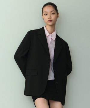 [쿨탠다드] 우먼즈 오버사이즈 블레이저 [블랙]