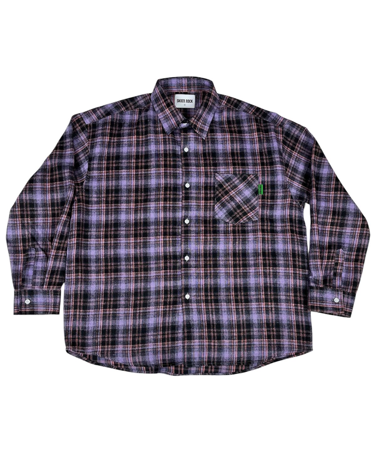 스케이터락(SK8ER ROCK) Vintage Tartan Check Shirt ((purple))