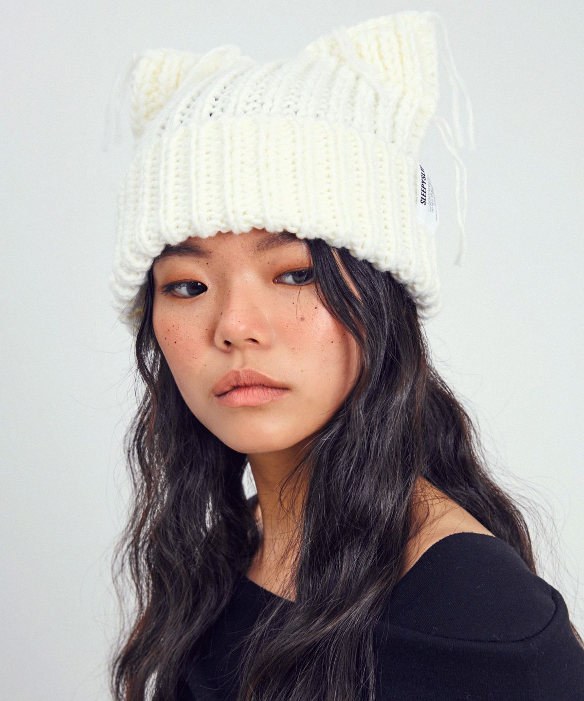 슬리피슬립(SLEEPYSLIP) BREAD WHITE BEANIE