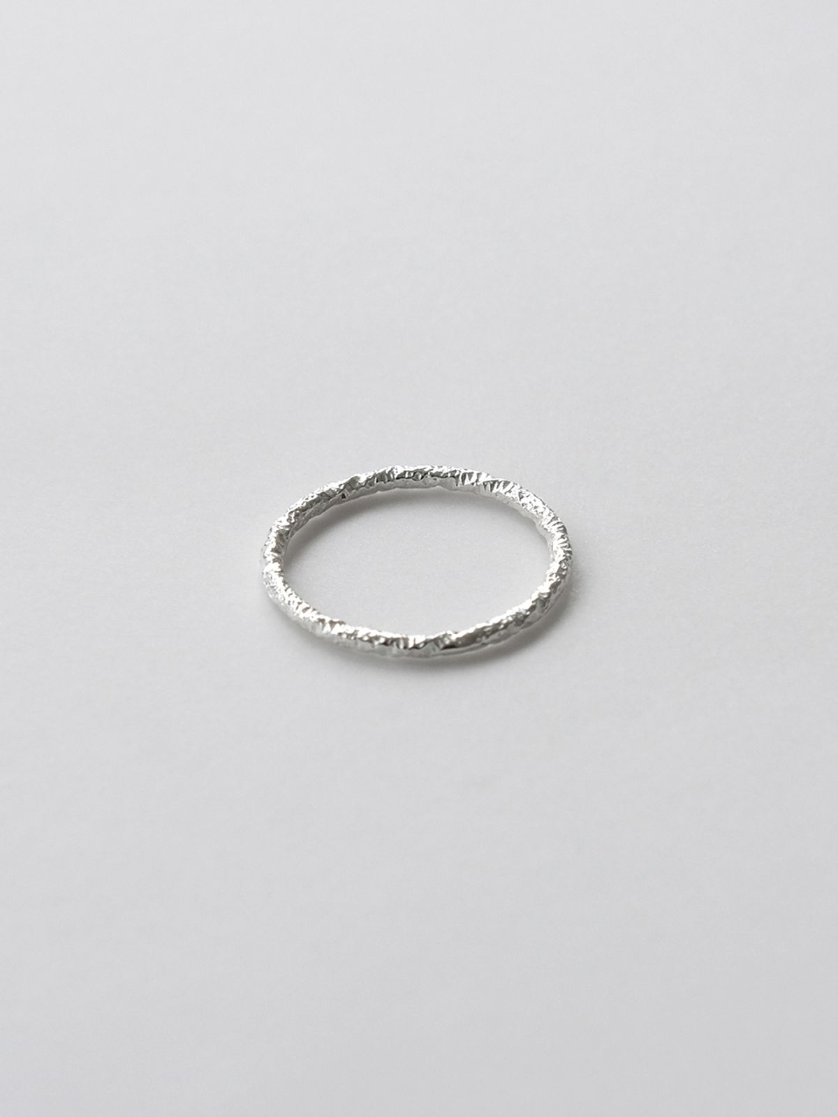 어나더레이어(ANOTHERLAYER) Thin Rough Ring (Silver925)(2color)