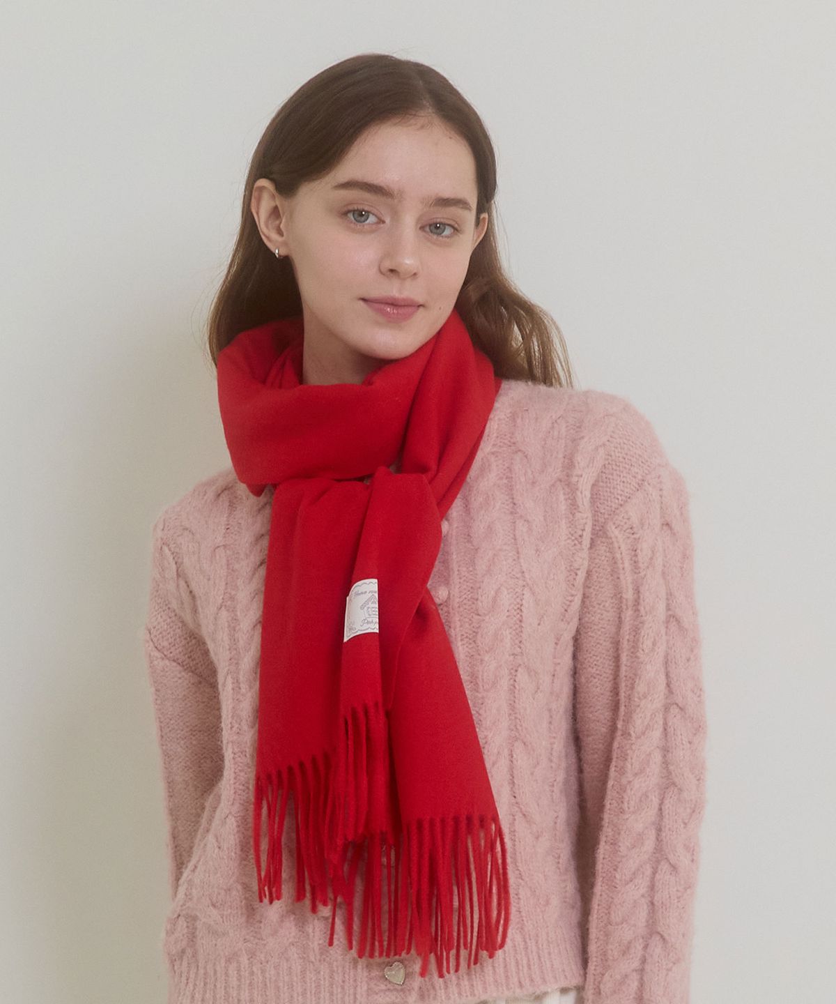 핑크파인애플(PINK PINEAPPLE) PLUSH WOOL MUFFLER_RED