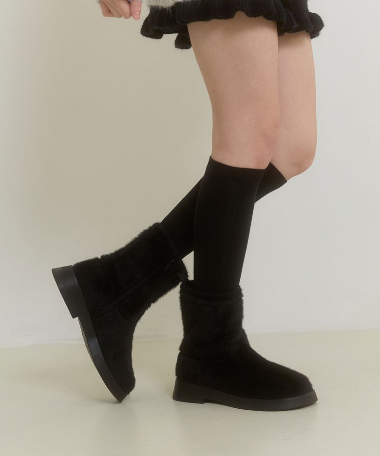 COZY DUMBLE BOOTS_BLACK