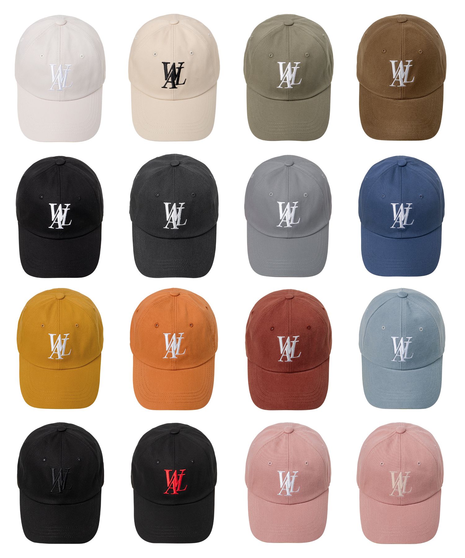 MUSINSA | WOOALONG Signature Logo ball cap (32colors)