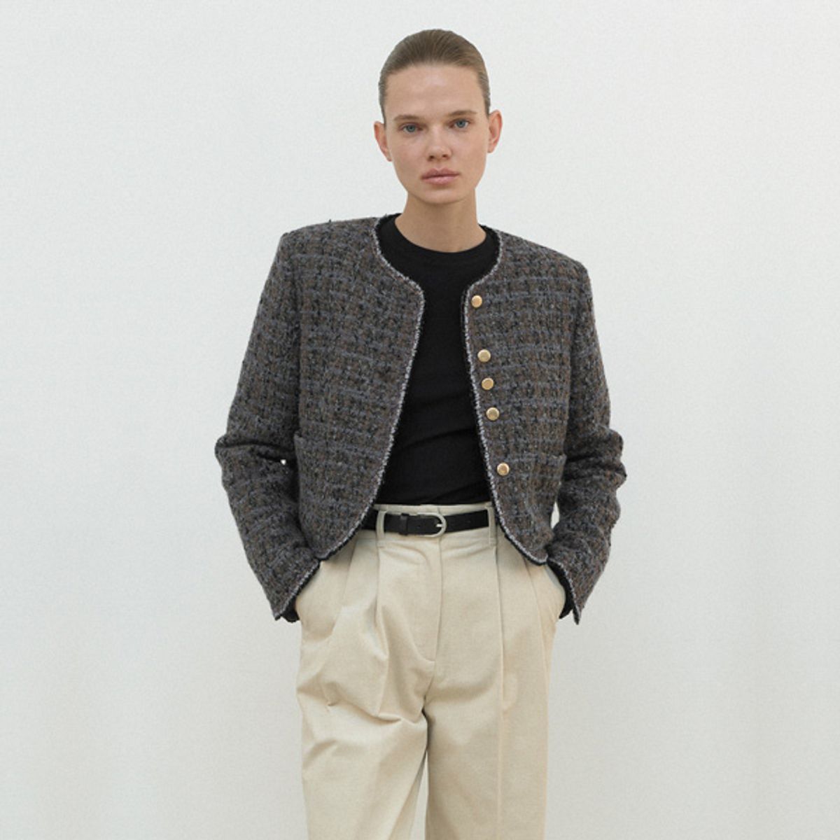 아틀리에 나인(ATELIER NAIN) CHERIE PADDED TWEED JACKET(JK-2989)