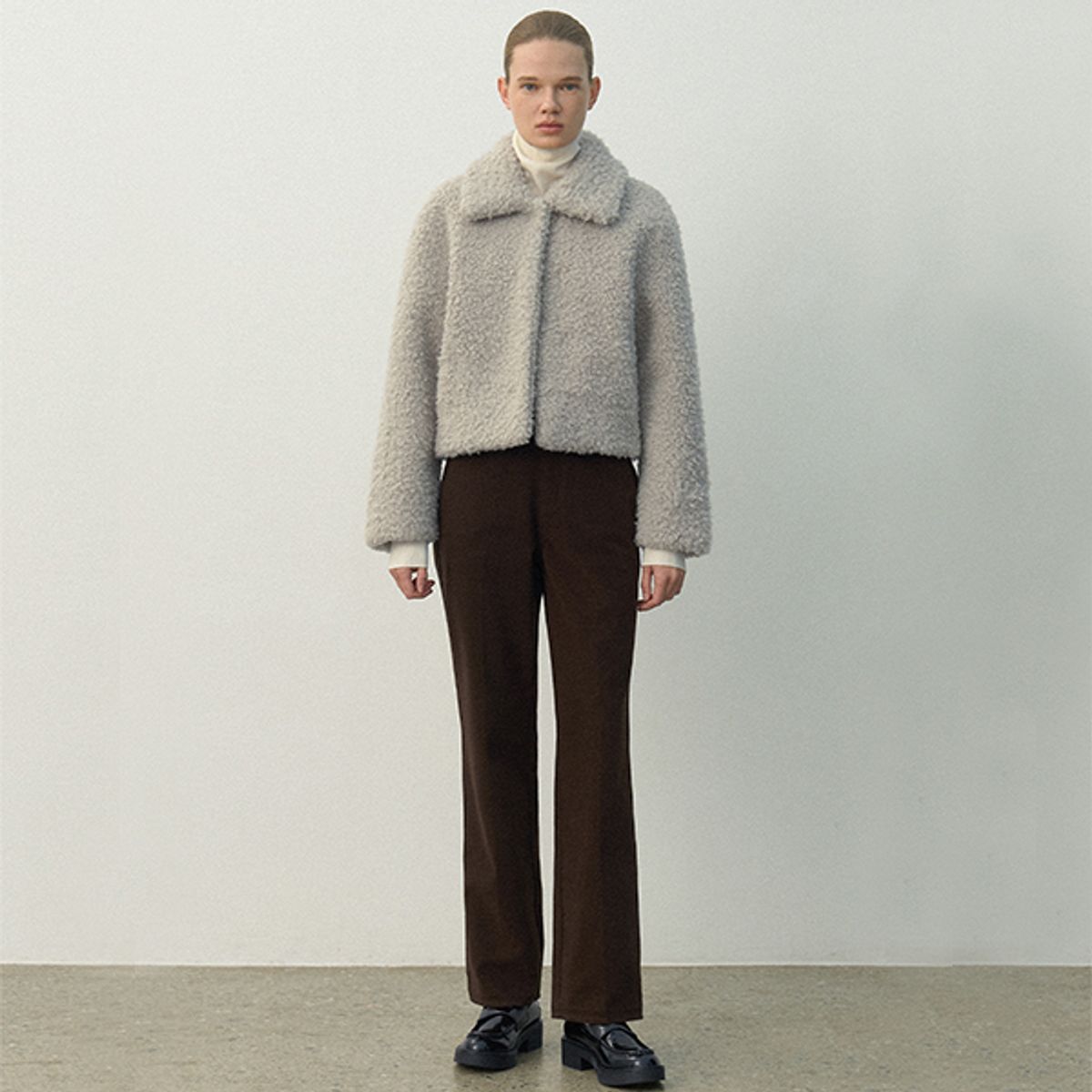 아틀리에 나인(ATELIER NAIN) LOIRE SHEARING CROP JACKET(JK-2983)