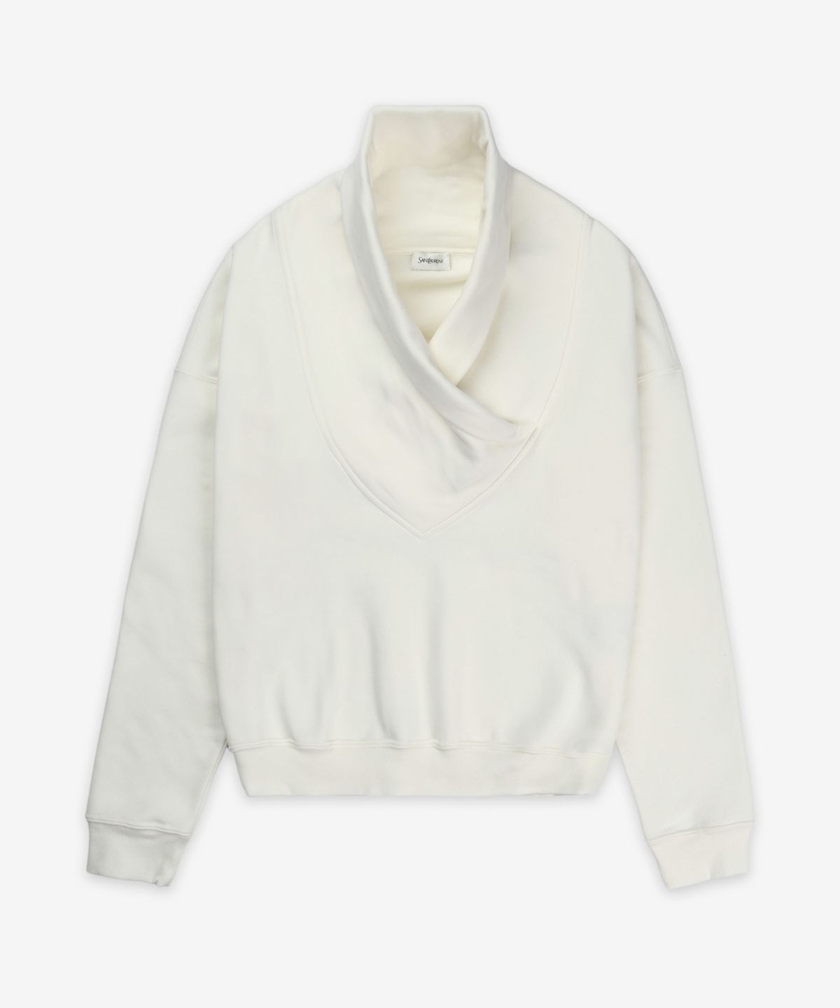 생로랑(SAINT LAURENT) 하이 V넥 맨투맨 - 화이트 / 803146Y36SW9538