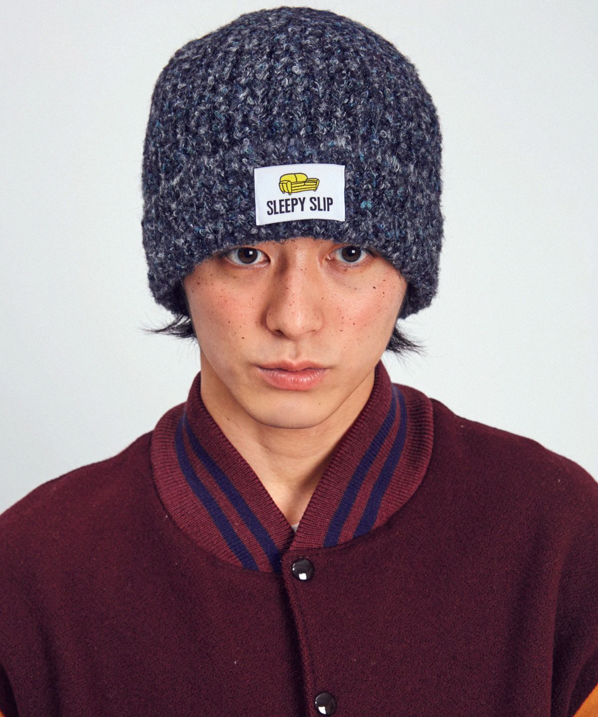 슬리피슬립(SLEEPYSLIP) TEDDY NAVY BEANIE