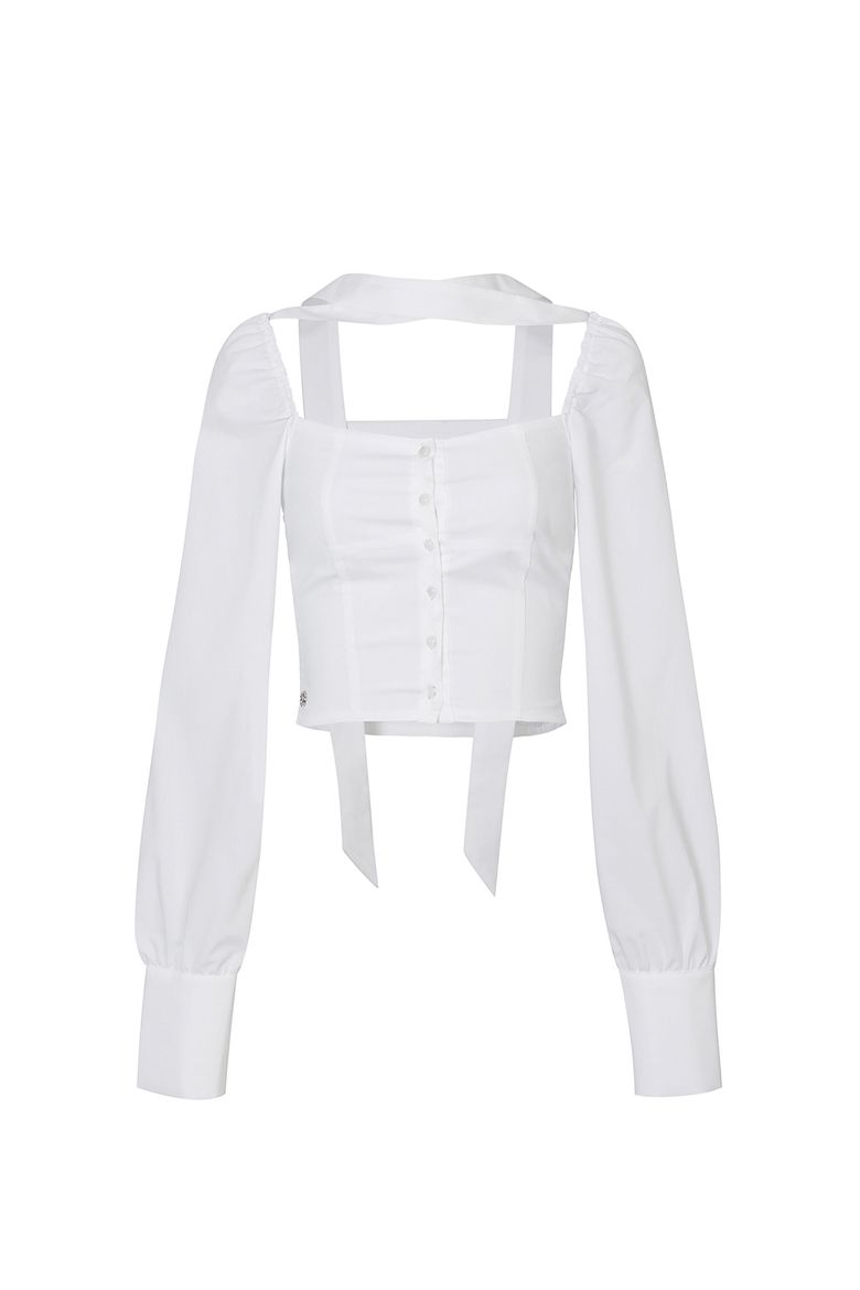 BIANCA SQUARE NECK BLOUSE white