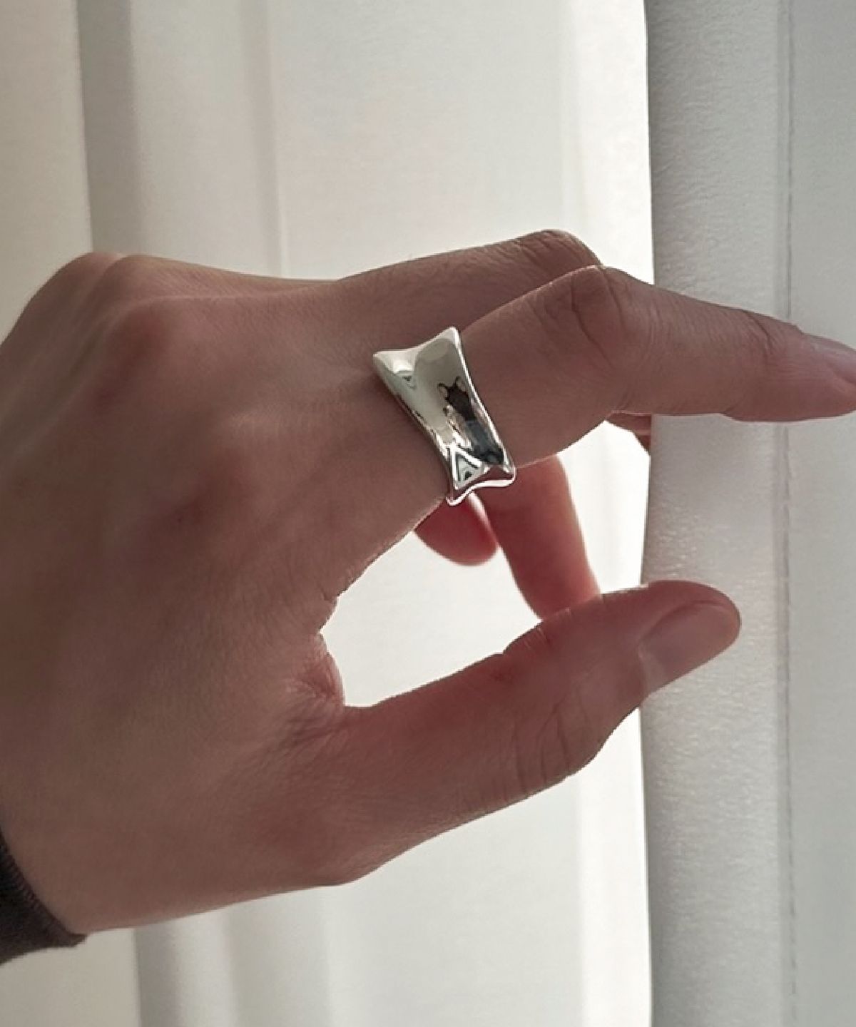 바라두(BARADU) [BARADU 925] Melted bold open ring