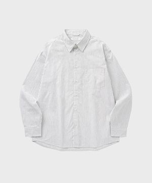 [DESK] OFFICE STRIPE SHIRT [BLACK]