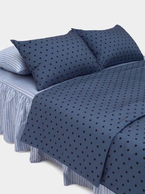 논더스트 도트 패턴 알러지케어 이불커버 - 블루 3size