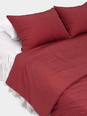 논더스트 클래식 스트라이프 알러지케어 이불커버 - 레드 3size