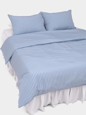 논더스트 클래식 스트라이프 알러지케어 이불커버 - 블루 3size