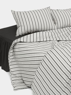 논더스트 클래식 스트라이프 알러지케어 이불커버 - 블랙 3size