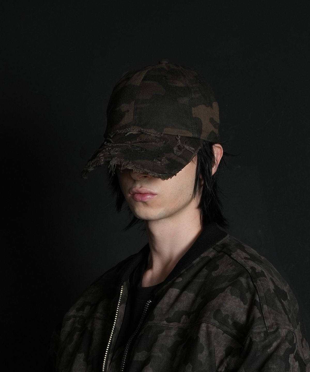 포스센스티브(FORCESENSITIVE) MASSIVE CAMO BALL CAP (black khaki)