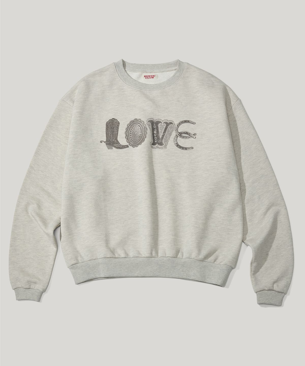 러스틱클럽(RUSTICCLUB) Cowboy LOVE Sweat_Oatmeal