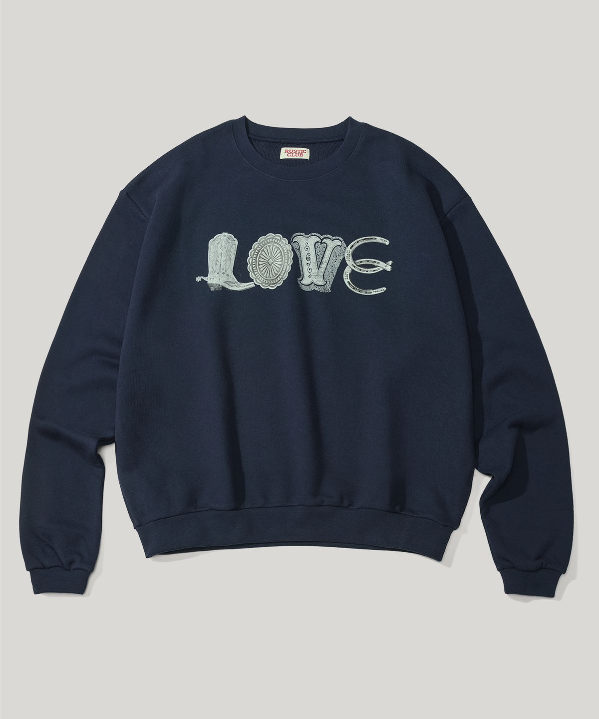 러스틱클럽(RUSTICCLUB) Cowboy LOVE Sweat_Navy