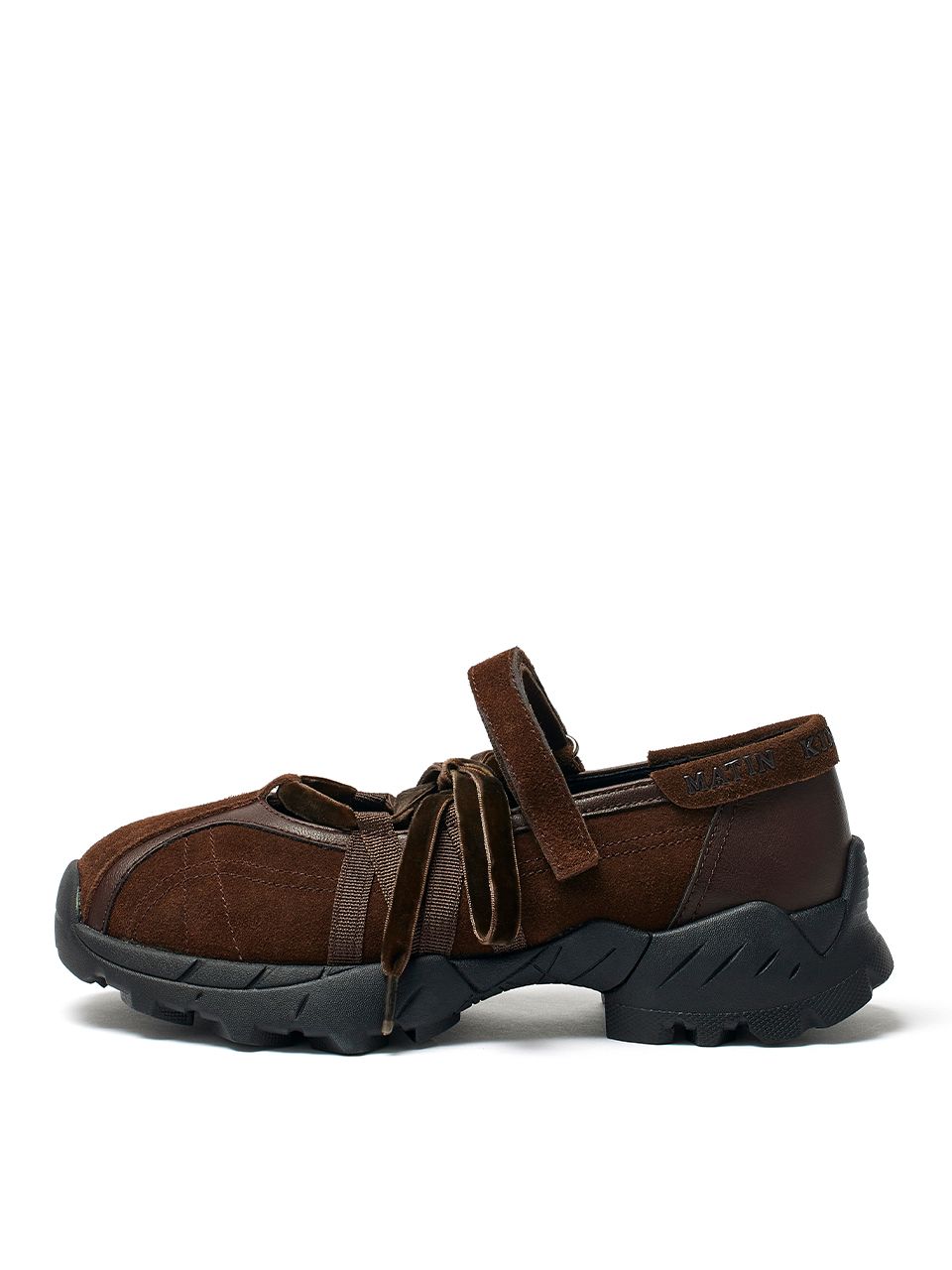 MUSINSA | MATIN KIM SUEDE BALLET SNEAKERS IN BROWN