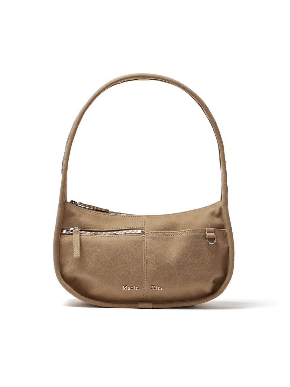 MUSINSA | MATIN KIM ZIP AROUND SUEDE SHOULDER BAG IN BEIGE