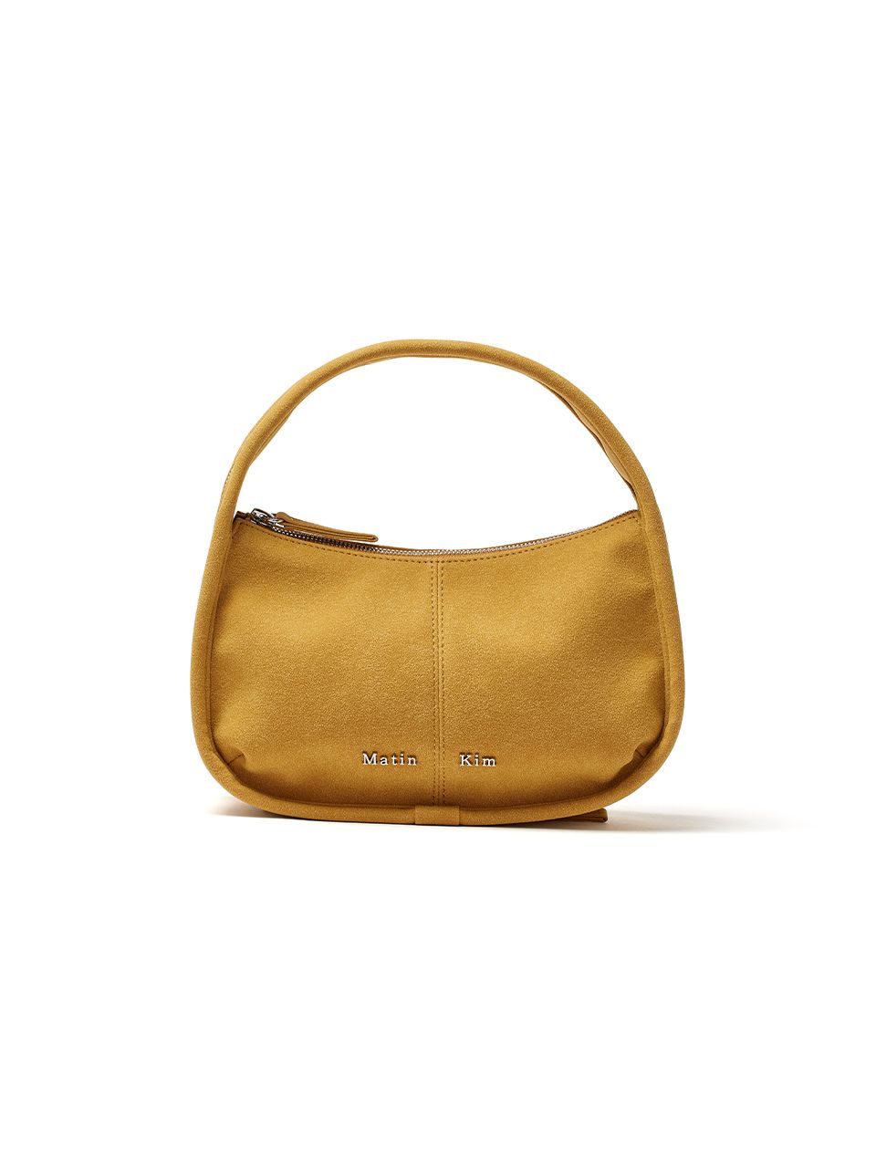 MUSINSA | MATIN KIM ZIP AROUND SUEDE MINI BAG IN MUSTARD