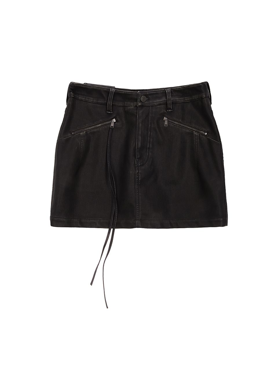 MUSINSA公式 | MATIN KIM ZIPPER POCKET WASHED LEATHER MINI