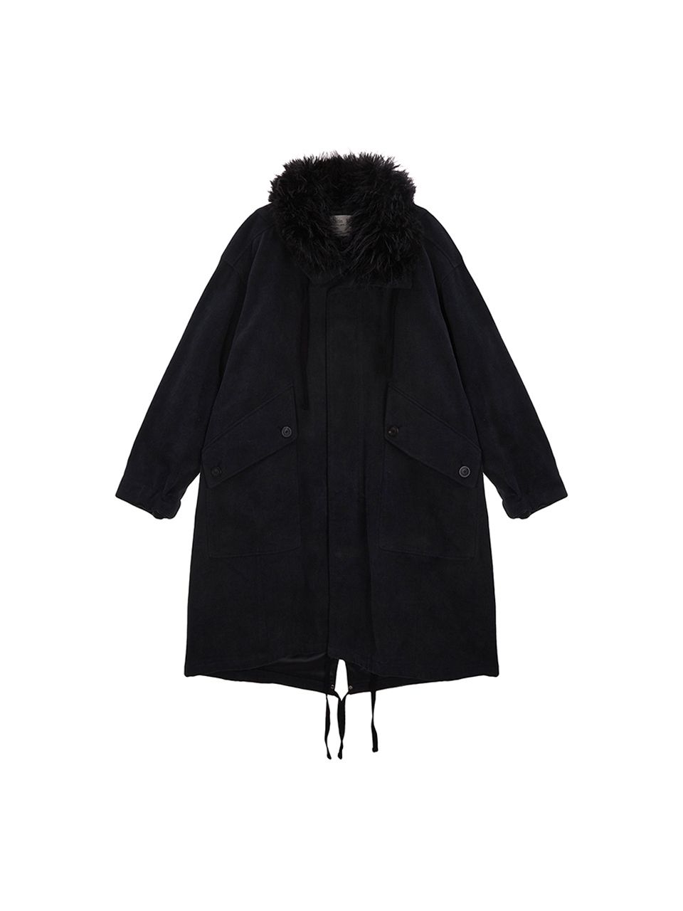 アウターその他 [MATINKIM]fur trimming midi cotton jumper in black MUSINSA公式 | MATIN KIM FUR TRIMMING MIDI COTTON JUMPER IN BLACK