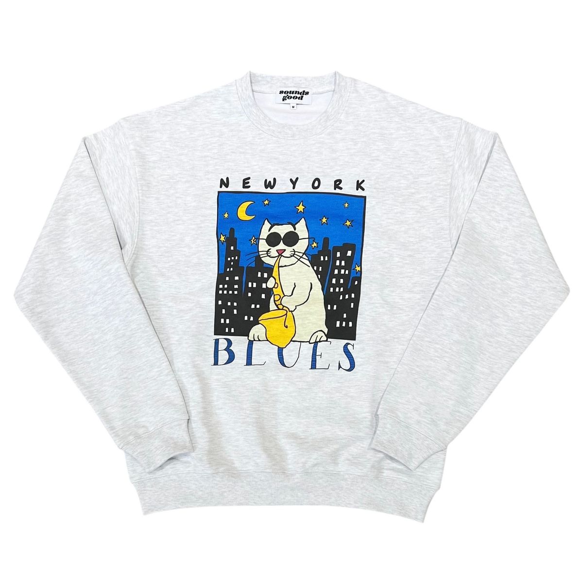 사운즈굿(SOUNDS GOOD) New York Blues Cat Crewneck