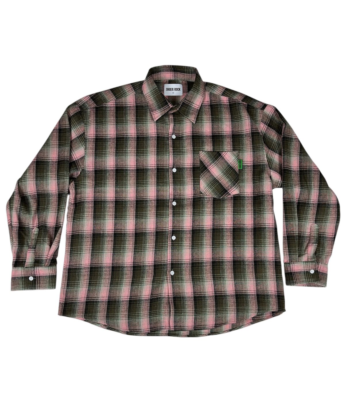 스케이터락(SK8ER ROCK) Vintage Tartan Check Shirt ((Pink))