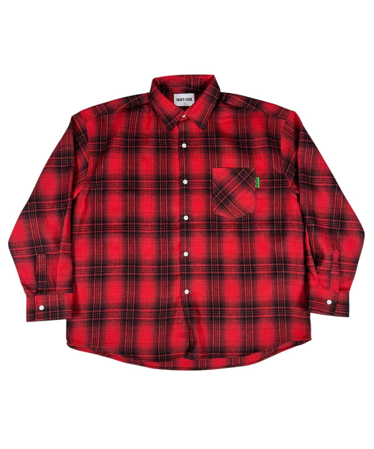 스케이터락(SK8ER ROCK) Vintage Tartan Check Shirt ((Red))