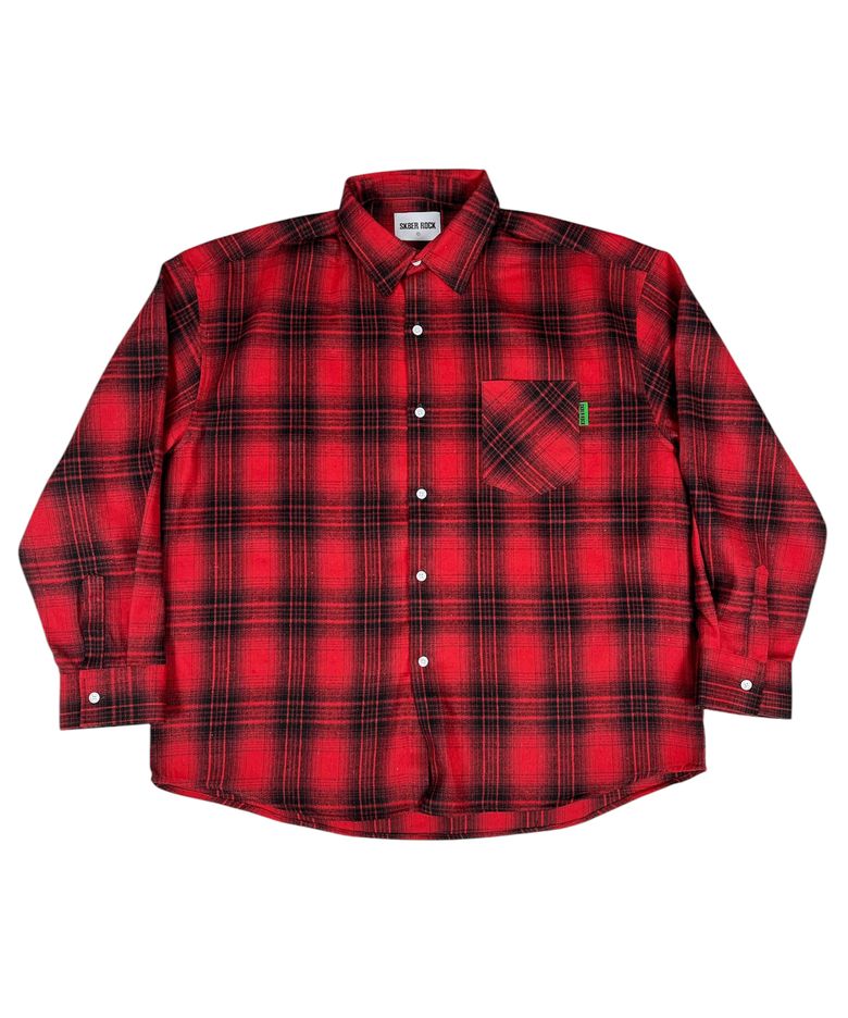 Vintage Tartan Check Shirt ((Red))