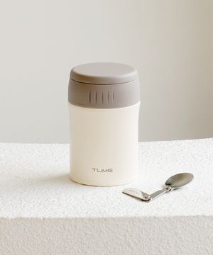 텀스 심플 푸드자 370ml+접이식 숟가락 세트