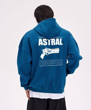 아스트랄 건 오버핏 와이드 숄더 후드 집업_틸블루