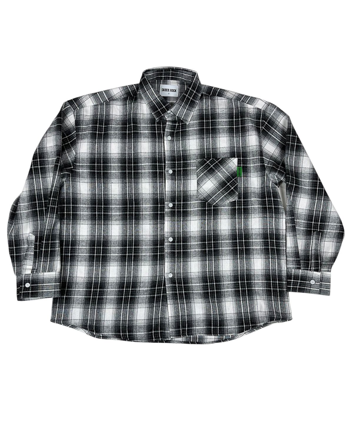 스케이터락(SK8ER ROCK) Vintage Tartan Check Shirt ((Off white))
