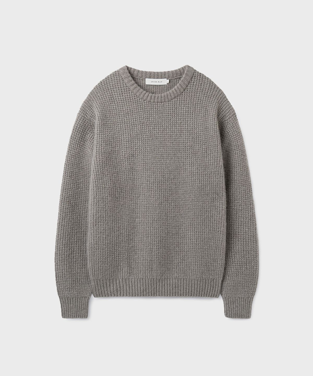 유니온블루(UNION BLUE) FOX WAFFLE SWEATER [NATURAL BROWN]
