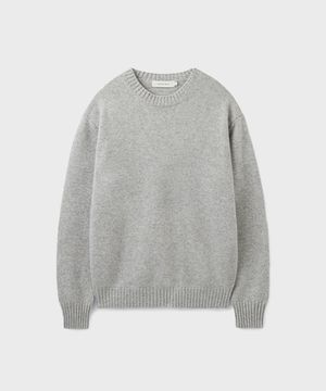 [V2] CASHMERE WOOL CREWNECK KNIT [MELANGE GRAY]