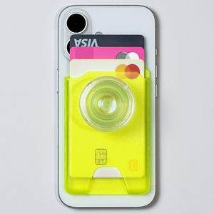 맥세이프 카드지갑 PC2(아이폰 갤럭시 자석 그립 톡홀더 케이스), Aurora Neon