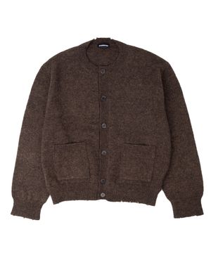 모헤어 블렌드 라운드 가디건 [브라운]