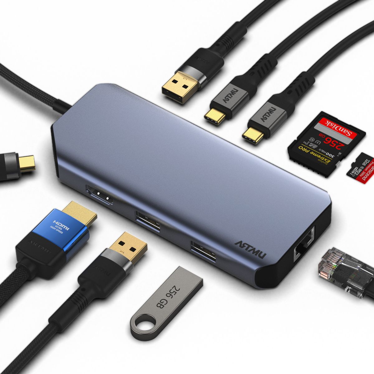 아트뮤(ARTMU) USB C타입 10in1 4K 60hz Gen2 10Gbps 멀티 허브 MH420