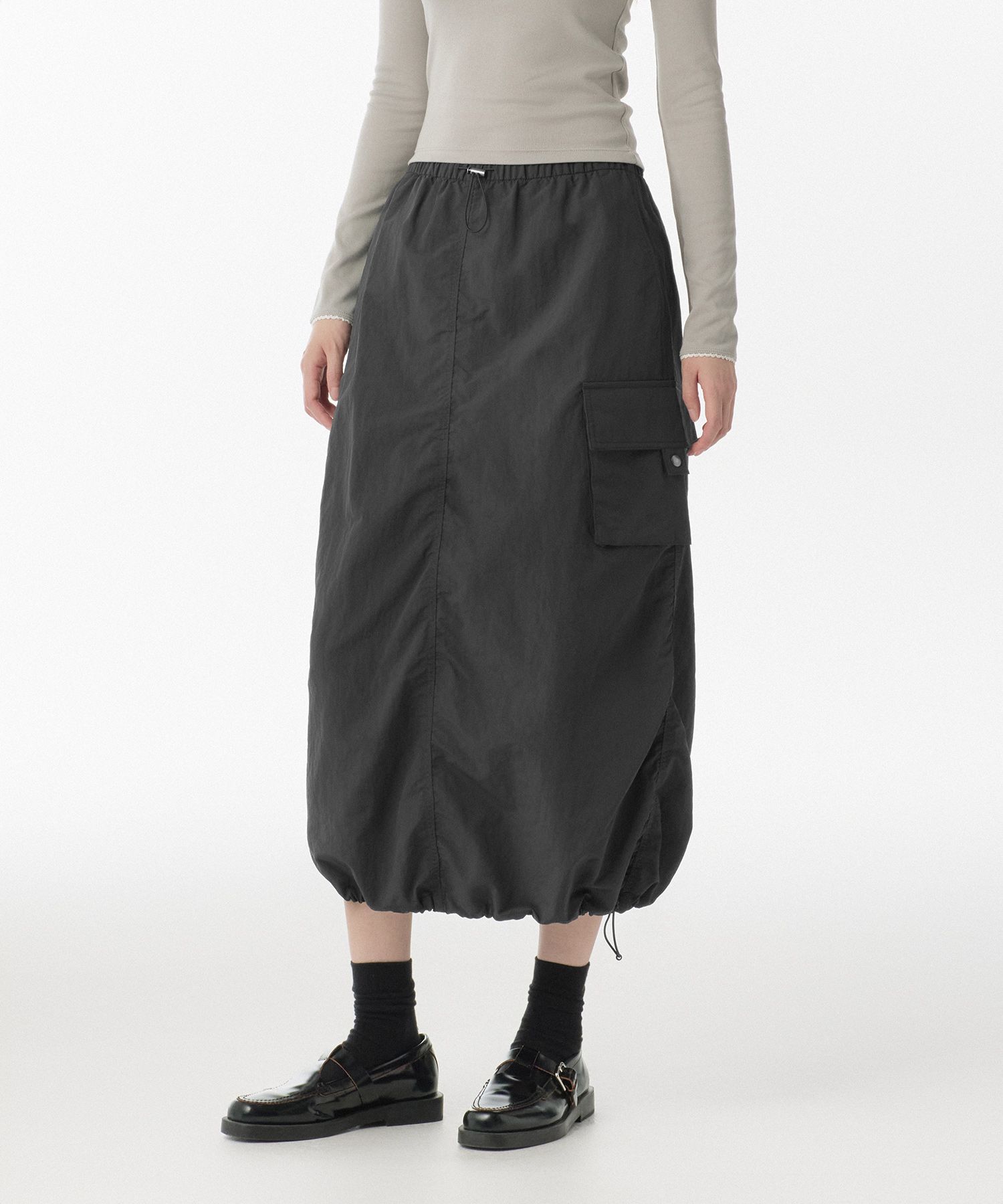 スカート musinsastandardwoman Women's Nylon Parachute Skirt Ash Grey MUSINSA | MUSINSA STANDARD WOMAN Women's Nylon Parachute