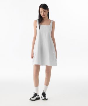 우먼즈 나일론 카고 미니 드레스 [화이트]