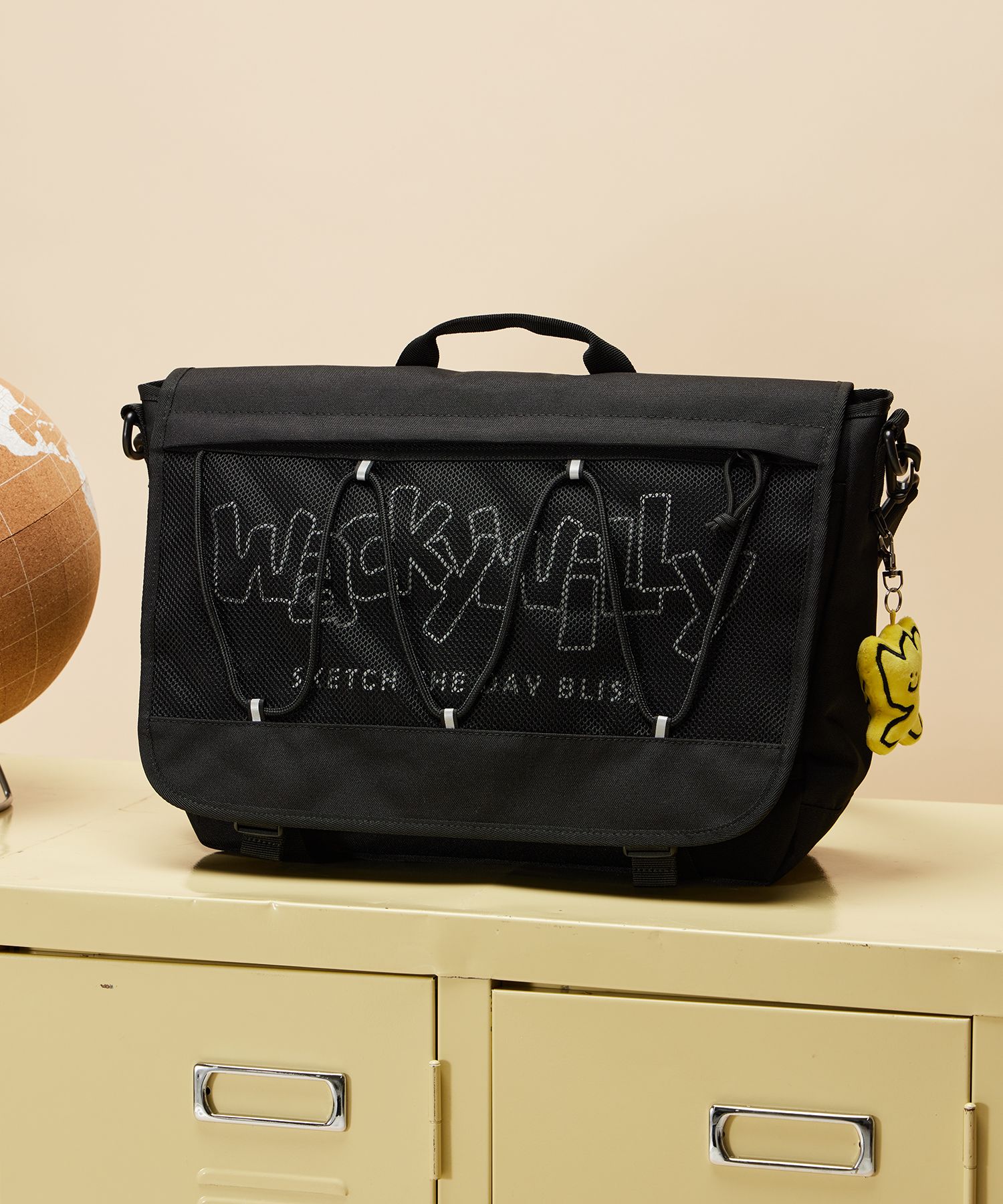 ショルダーバッグ WACKY WILLY Mesh String Messenger Bag MUSINSA | WACKY WILLY [25SS] Mesh String Messenger Bag Black