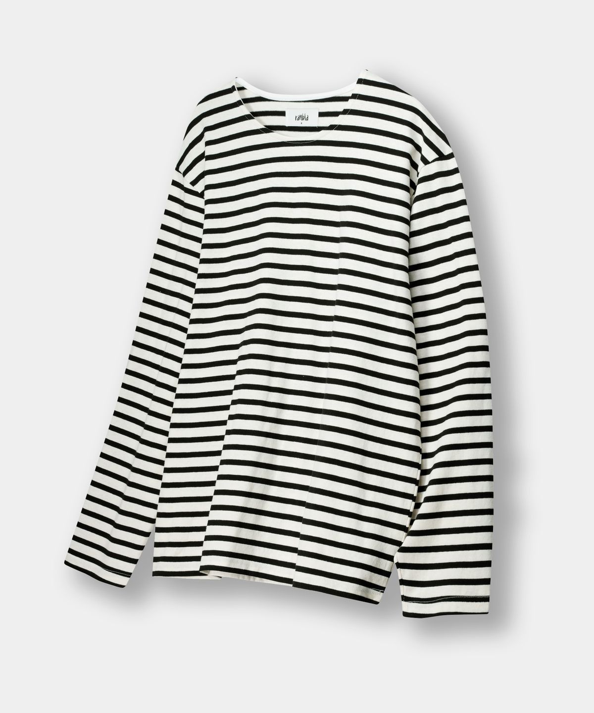 람블라(RAMBLA) 스트라이프 보트넥 롱슬리브 [아이보리/블랙]