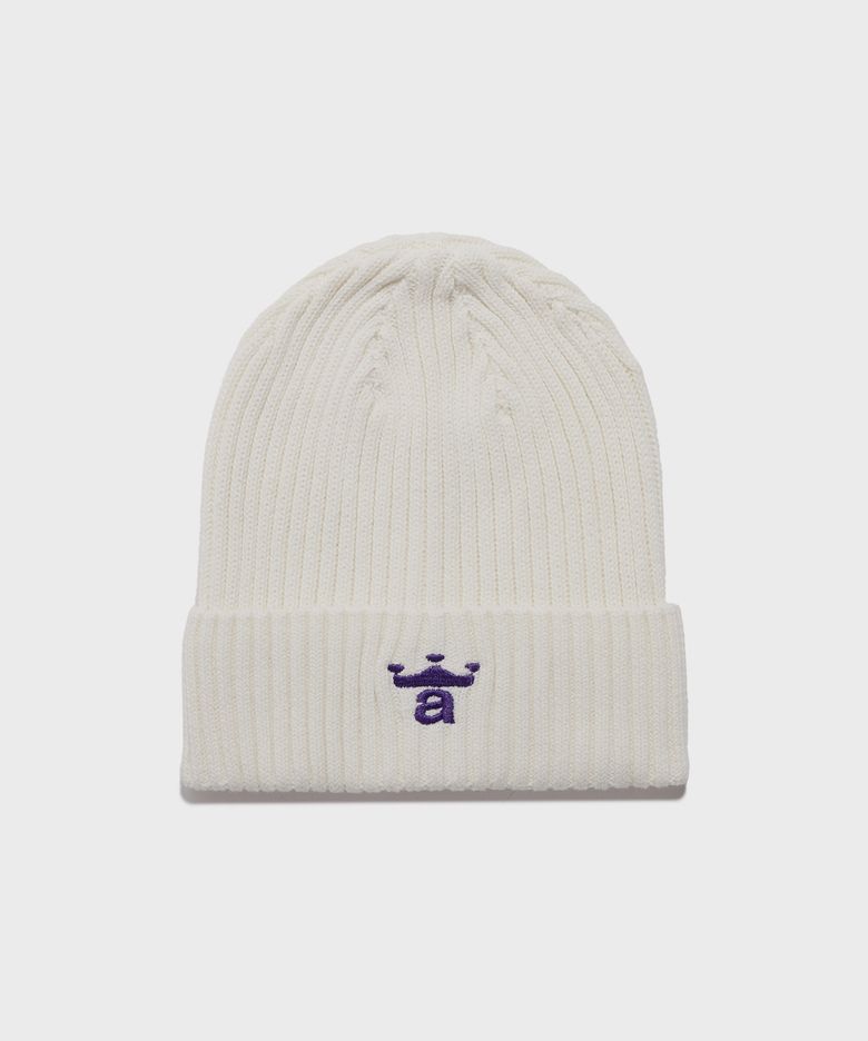 (U) 크라운 A 케이블 비니 크림 CROWN A CABLE BEANIE CREAM