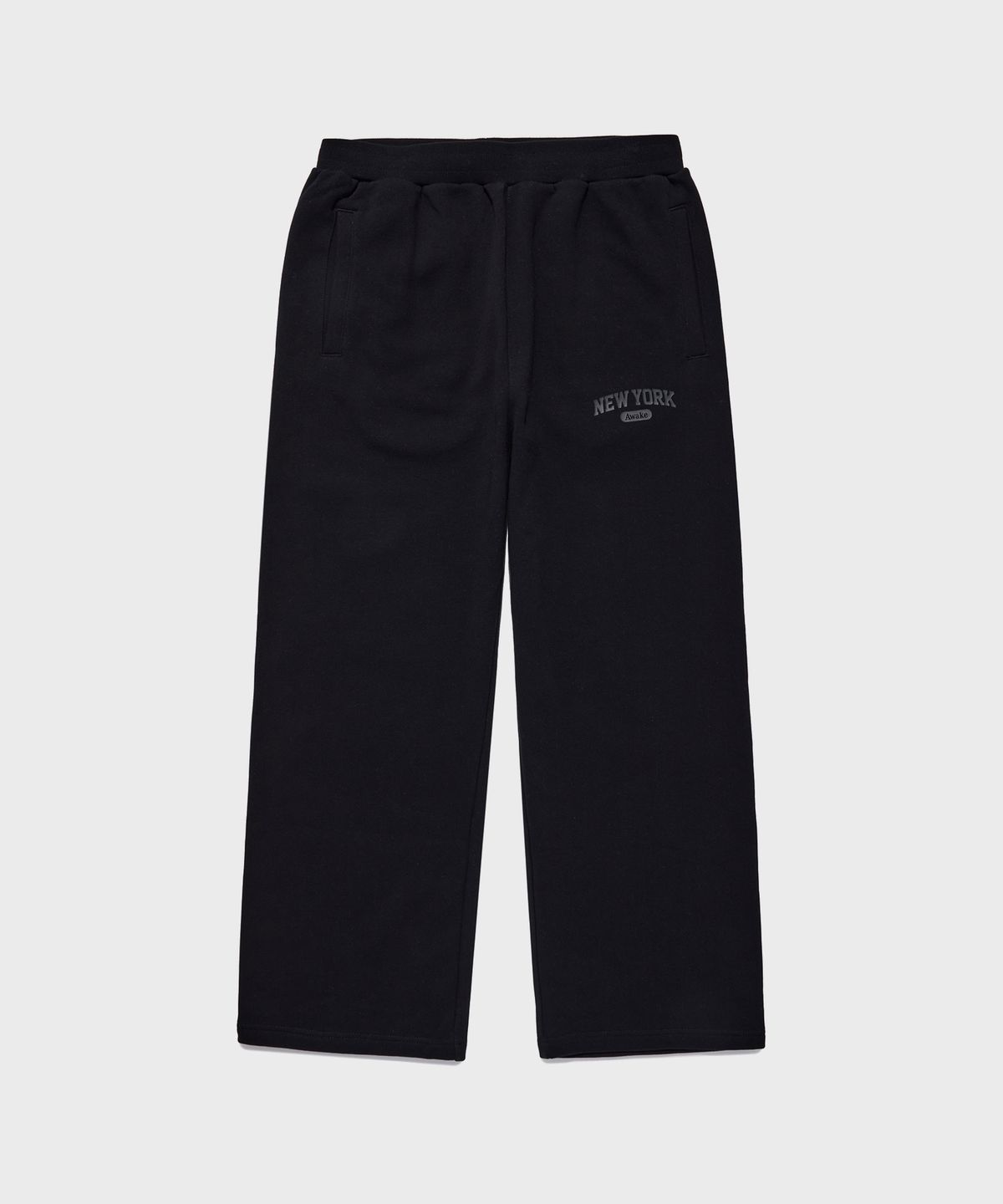 어웨이크 뉴욕(AWAKE NY) (U) 뉴욕 아치 로고 스웻팬츠 블랙 NEW YORK ARCH OPEN ENDED SWEATPANT BLACK
