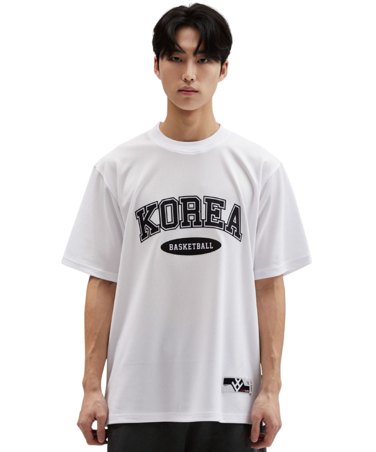 버저비터(BUZZERBEATER) 코리아 아치 로고 티셔츠_화이트