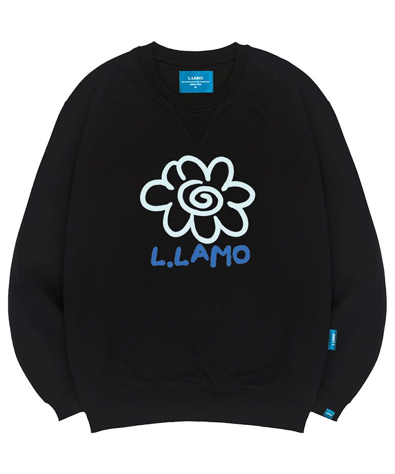 기모M 롤링플라워 맨투맨 남녀공용 빅사이즈 S~4XL