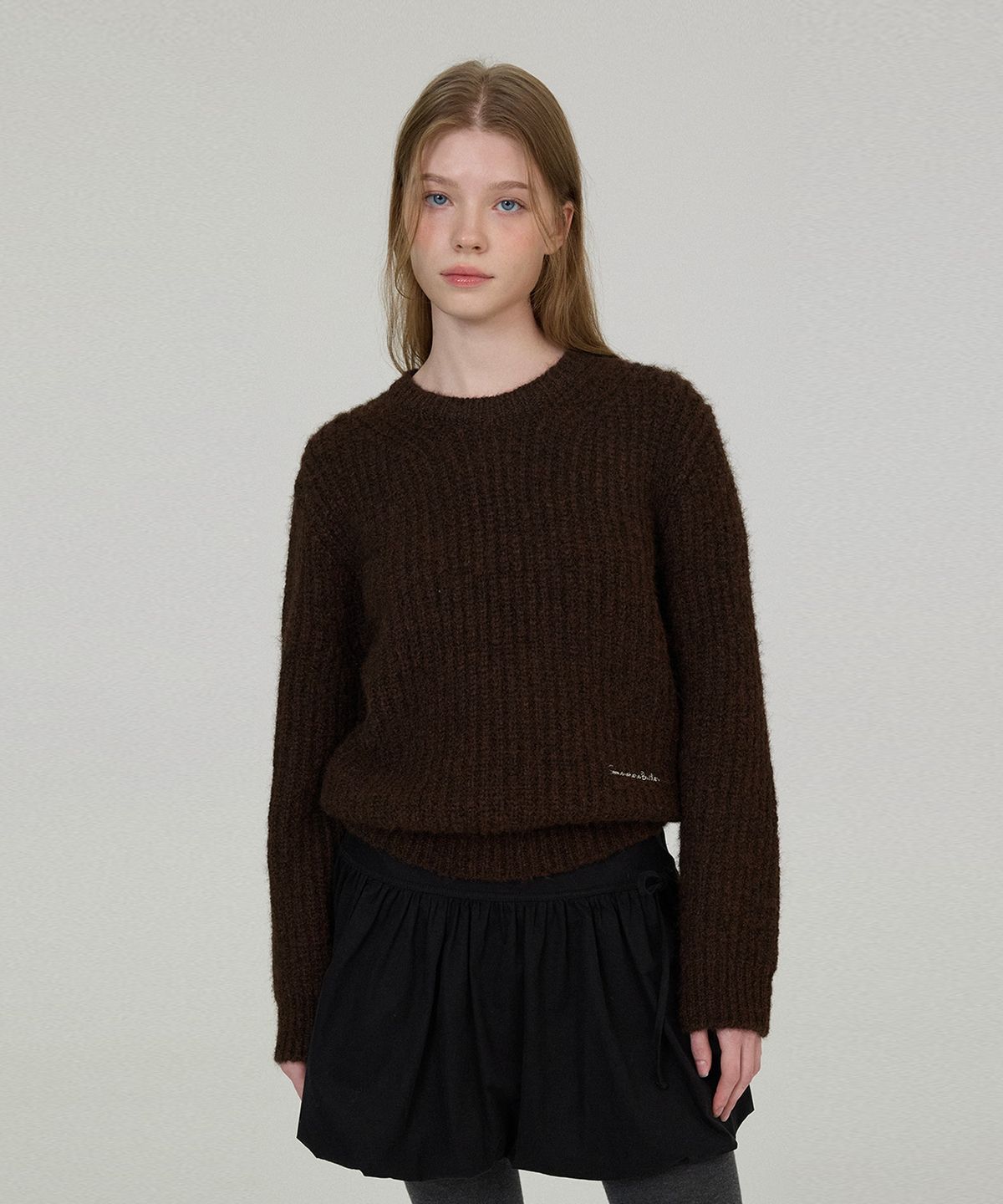 썸웨어버터(SOMEWHEREBUTTER) Mone Wool Knit - Brown