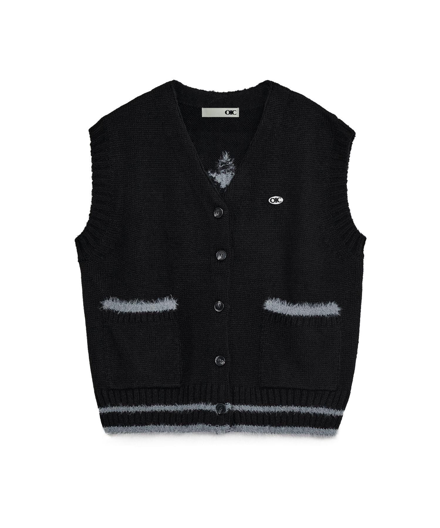 MUSINSA | OIOICOLLECTION Nordic Knit Vest [BLACK]