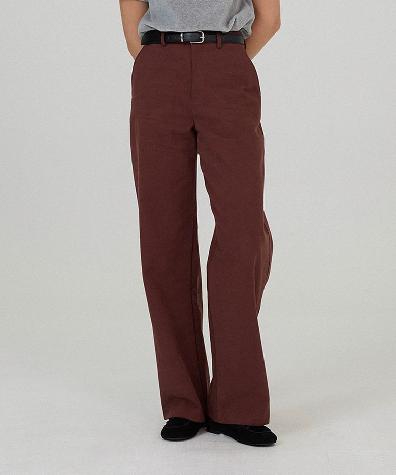 Purdy Peach Cotton Pants - Burgundy